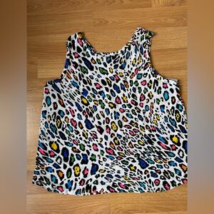 Multicolor Leopard Print Women's Top 3X Sew in Love